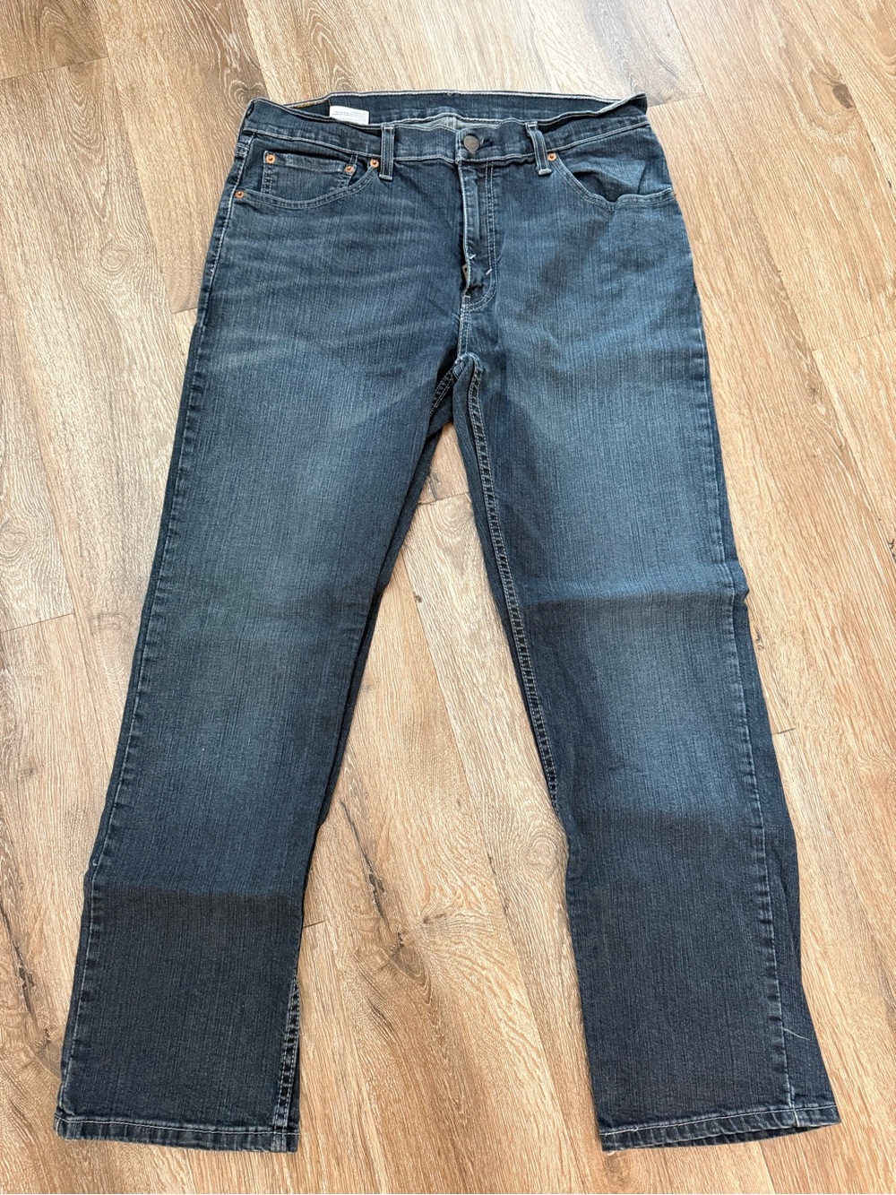 Men's Dark Wash Straight-Leg Jeans - Dark Denim